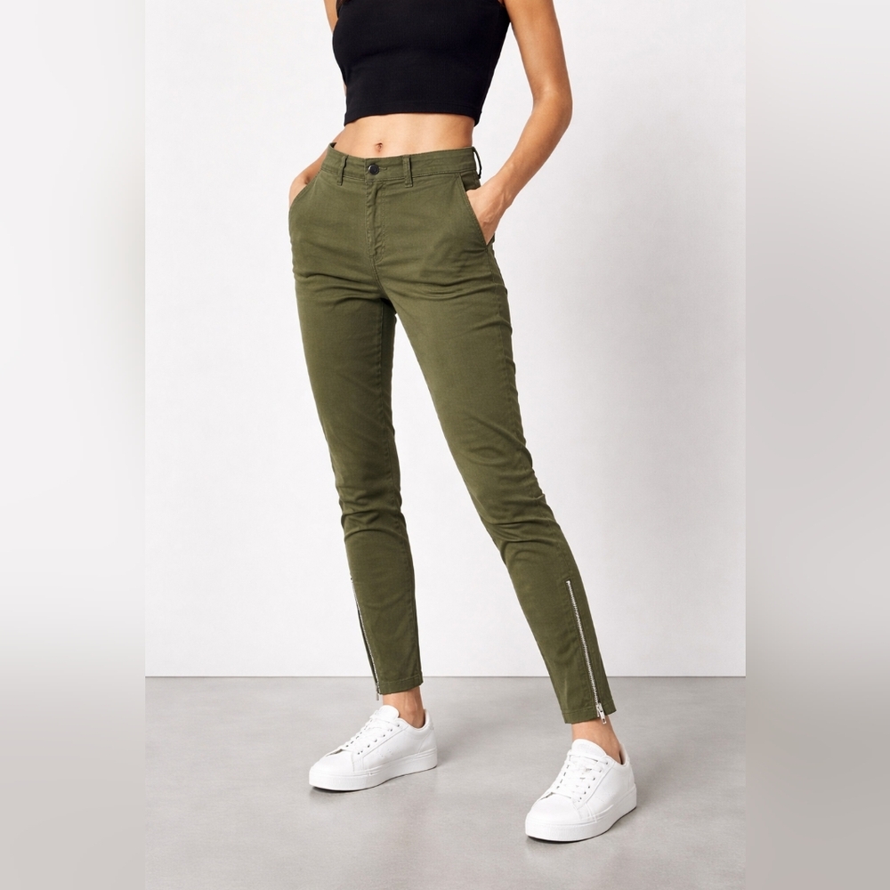 NWT Department 5 Women's Sage Green Cotton Trousers